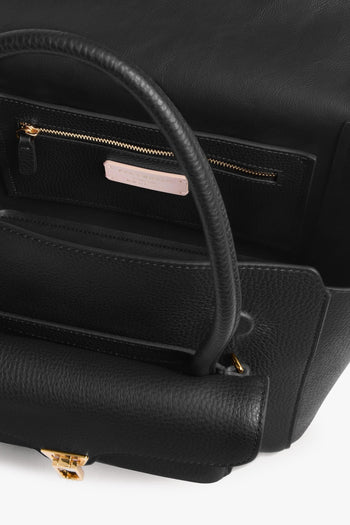 Borsa a mano Double Beat Medium in pelle martellata con tracolla - 4