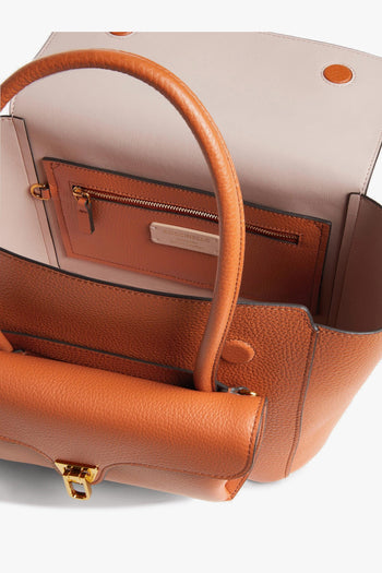 Borsa a mano Double Beat Medium in pelle martellata con tracolla - 4