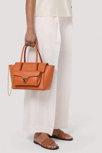 Borsa a mano Double Beat Medium in pelle martellata con tracolla - 6