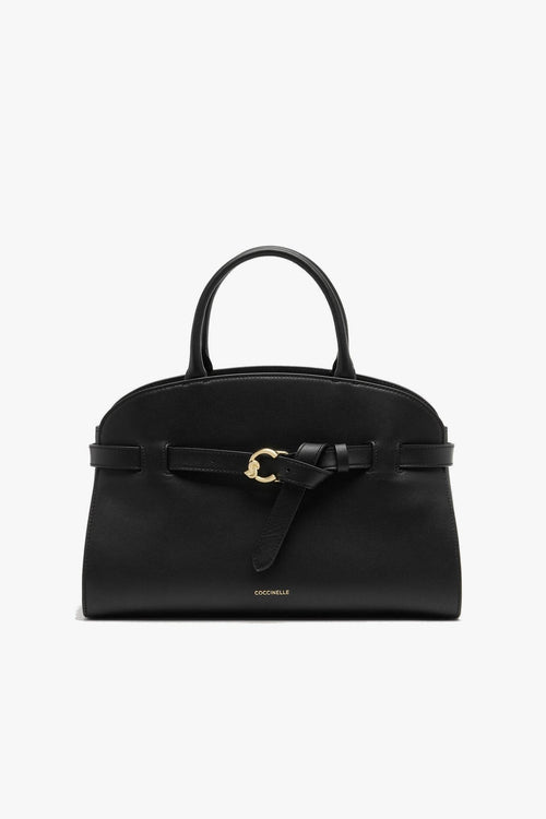 Borsa a mano Sabine Medium in pelle con tracolla NOIR