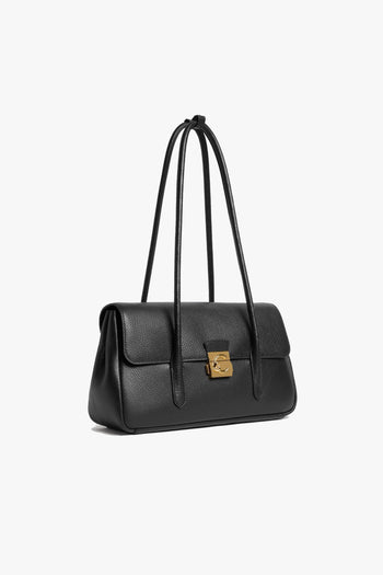Borsa a spalla C-Me Lock Large in pelle martellata - 2