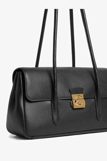 Borsa a spalla C-Me Lock Large in pelle martellata - 4