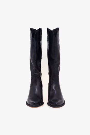 Stivale texano in pelle lavata con tacco 65 mm - 5