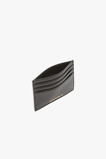 Porta carte di credito in pelle martellata con logo in metallo - 2