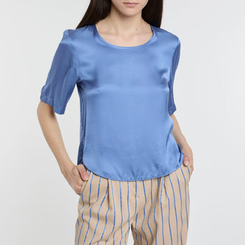 T-shirt in viscosa effetto satin - 6