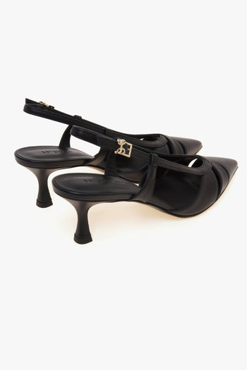 Sling-back in pelle con tacco 50 mm - 3