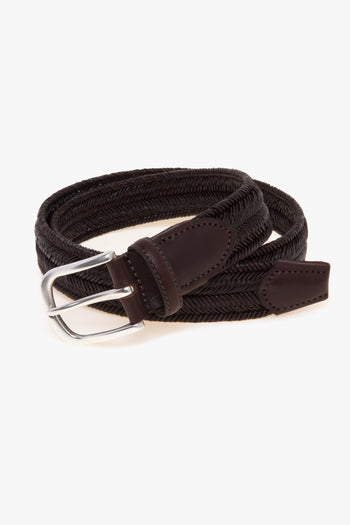 Cintura in pelle intrecciata ed elasticizzata - 2