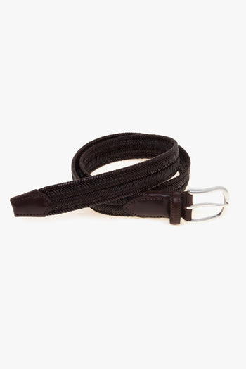Cintura in pelle intrecciata ed elasticizzata - 3