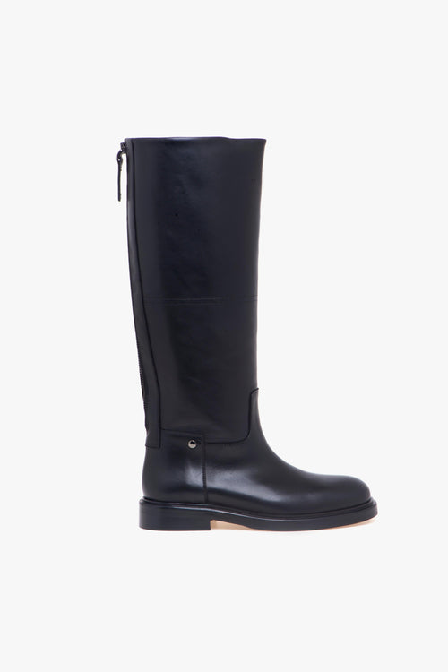 Stivale stile cavallerizza in pelle