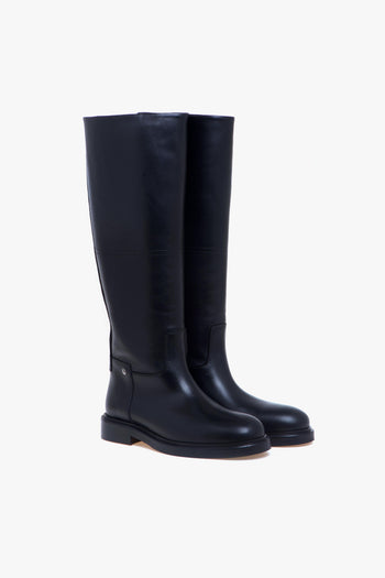 Stivale stile cavallerizza in pelle - 2