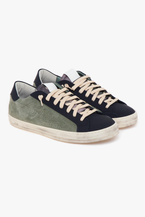 Sneaker John in camoscio e pelle gommata - 2