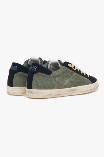 Sneaker John in camoscio e pelle gommata - 3