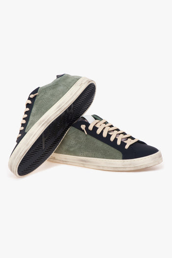 Sneaker John in camoscio e pelle gommata - 4