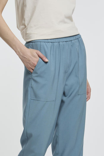 Pantalone in viscosa con elastico in vita - 4