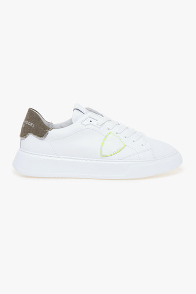 Sneaker Temple in pelle BIANCO - VERDE