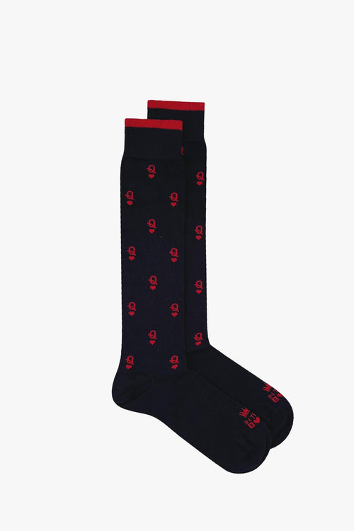 Calze con ricamo Queen