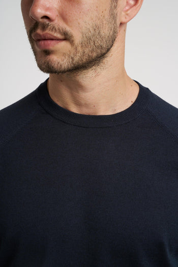 Maglia a girocollo a costa inglese con manica lunga - 6