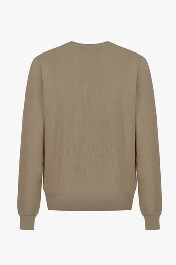 Maglia a girocollo a costa inglese con manica lunga - 2