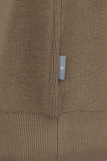 Maglia a girocollo a costa inglese con manica lunga - 3