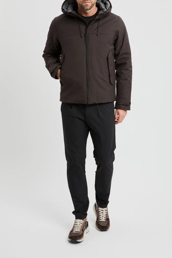 Giubbino imbottito in tessuto tecnico con cappuccio - 2