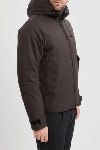 Giubbino imbottito in tessuto tecnico con cappuccio - 3