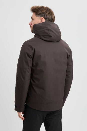 Giubbino imbottito in tessuto tecnico con cappuccio - 5