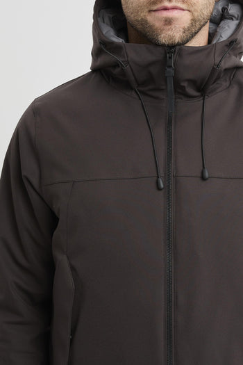 Giubbino imbottito in tessuto tecnico con cappuccio - 7