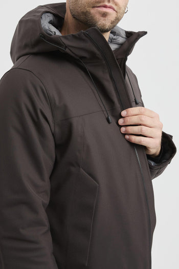 Giubbino imbottito in tessuto tecnico con cappuccio - 9