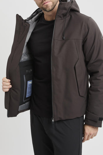 Giubbino imbottito in tessuto tecnico con cappuccio - 10