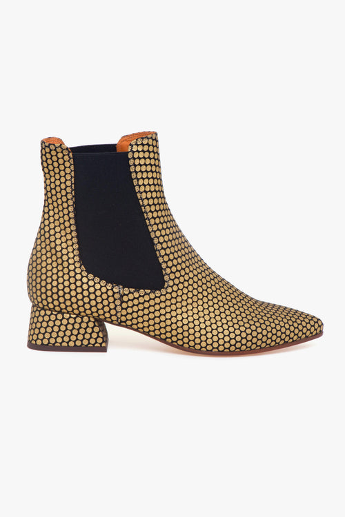 Tronchetto texano con elastici in lurex