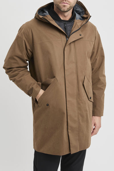 Parka in microfibra con cappuccio