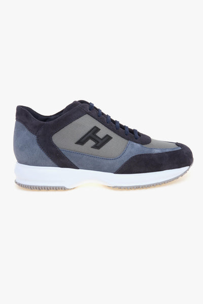 Sneaker Interactive in camoscio e tessuto