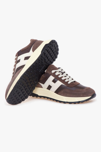 Sneaker Hyperlight in camoscio e pelle - 4