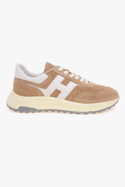 Sneaker Hyperlight in camoscio e pelle SABBIA