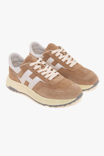 Sneaker Hyperlight in camoscio e pelle SABBIA - 2