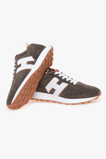 Sneaker H601 in camoscio e pelle - 4