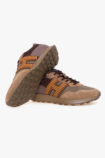 Sneaker H601 in camoscio e tessuto - 4