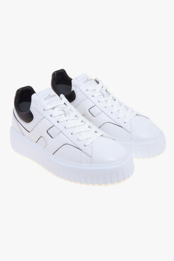 Sneaker H-Stripes in pelle con rifiniture nere - 2