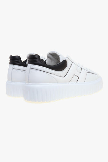 Sneaker H-Stripes in pelle con rifiniture nere - 3