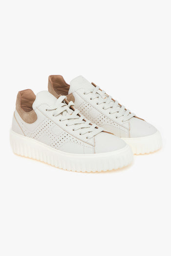 Sneaker H-Stripe in pelle sfoderata con "H" forata - 2