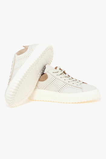 Sneaker H-Stripe in pelle sfoderata con "H" forata - 4