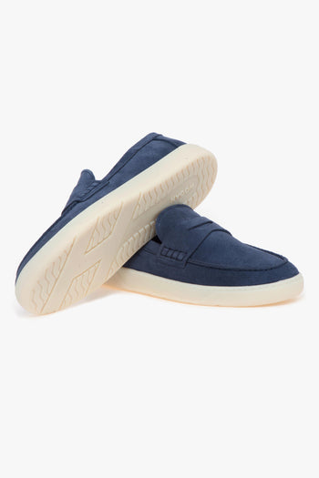 Mocassino H647 in camoscio con suola in gomma - 4