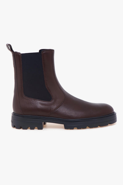 Chelsea-boot H673 in pelle con suola in gomma