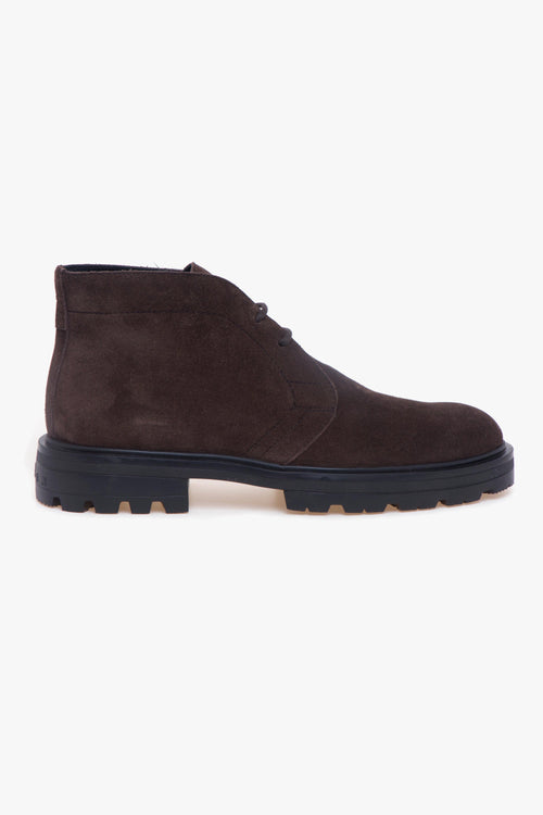 Polacco H673 in camoscio con suola in gomma