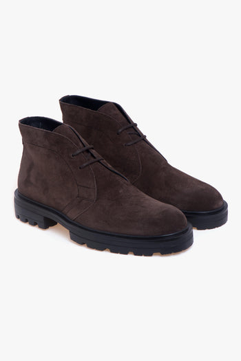 Polacco H673 in camoscio con suola in gomma - 2