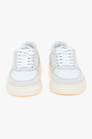 Sneaker H630 basket in pelle e camoscio con glitter - 5