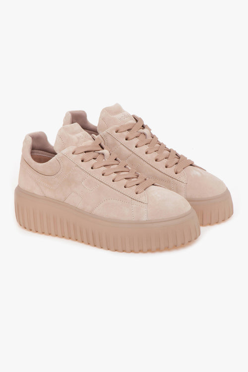 Sneaker H-Stripes in camoscio