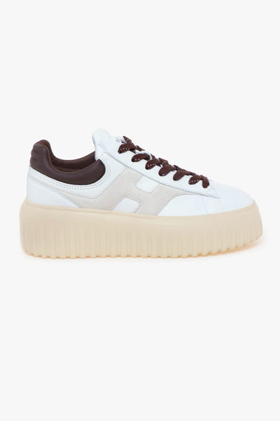Sneaker H-stripes in pelle e camoscio