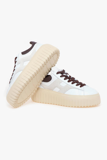 Sneaker H-stripes in pelle e camoscio - 4