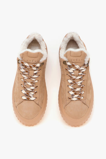 Sneaker H-stripes in nabuck con fodera in vero montone - 5